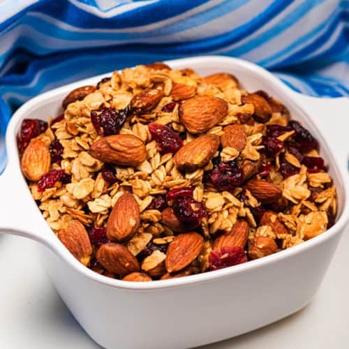 Vanilla Cranberry Coconut Granola with Almonds - Dances with Knives