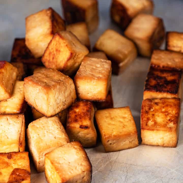 Simple Baked Tofu with Sesame Soy Marinade (Just 7 Ingredients