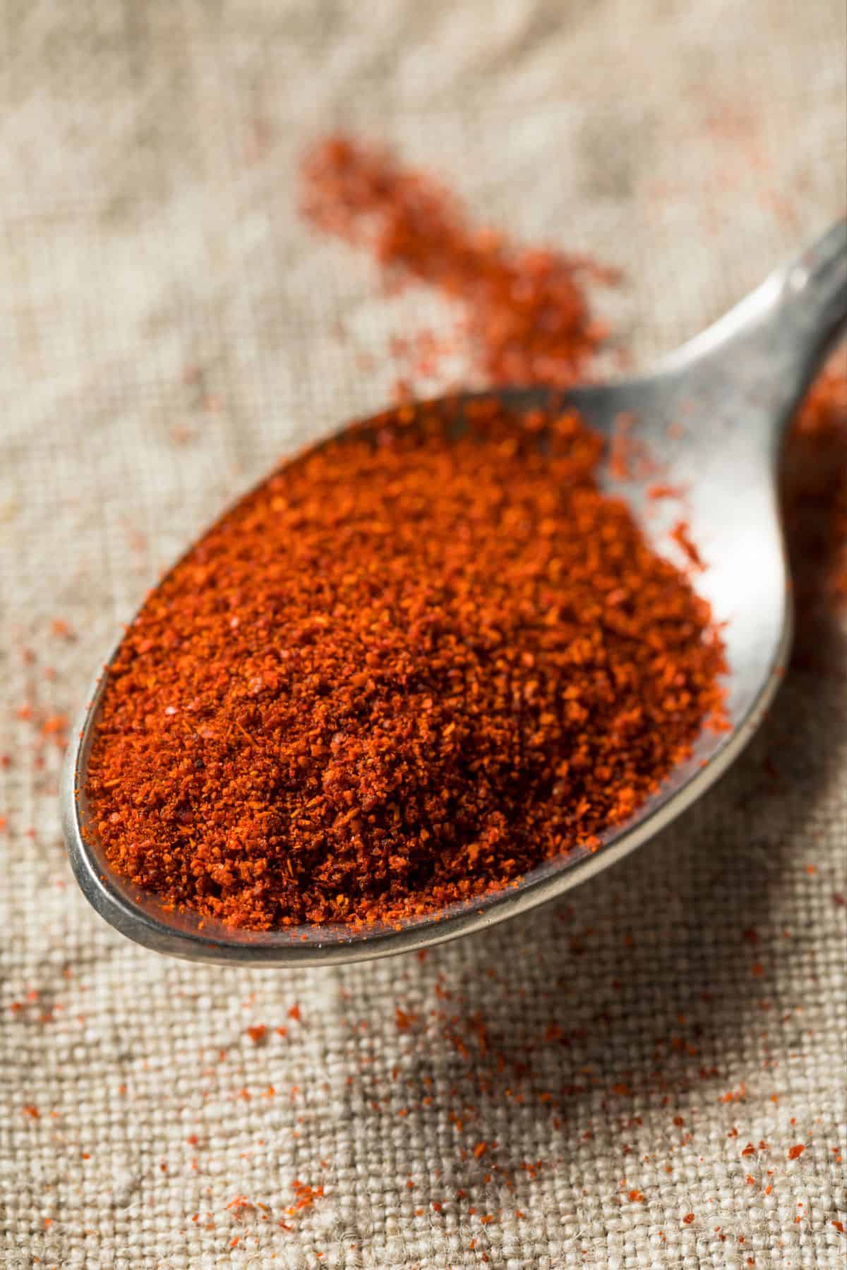 spoon of smoked paprika