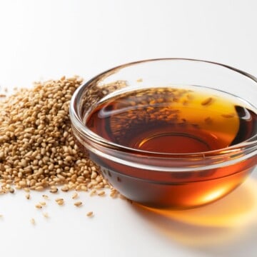 toasted sesame oil in a dish