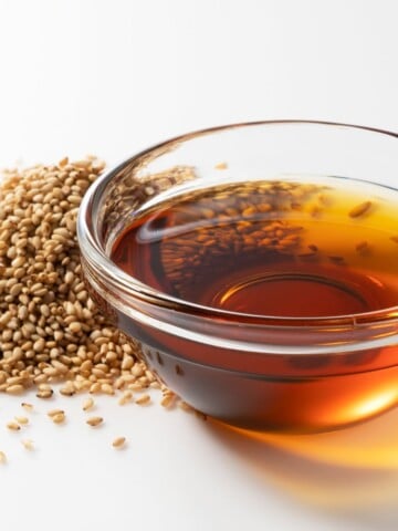 toasted sesame oil in a dish